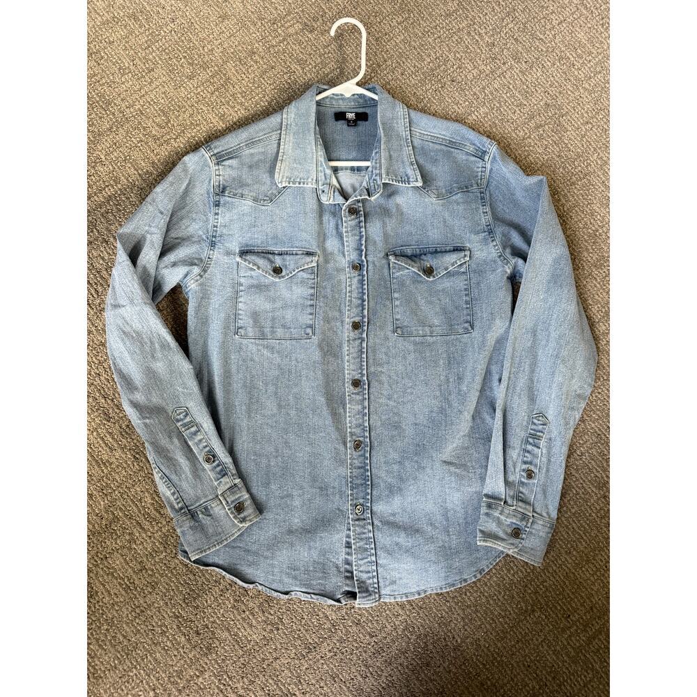 Frye denim shirt womens S